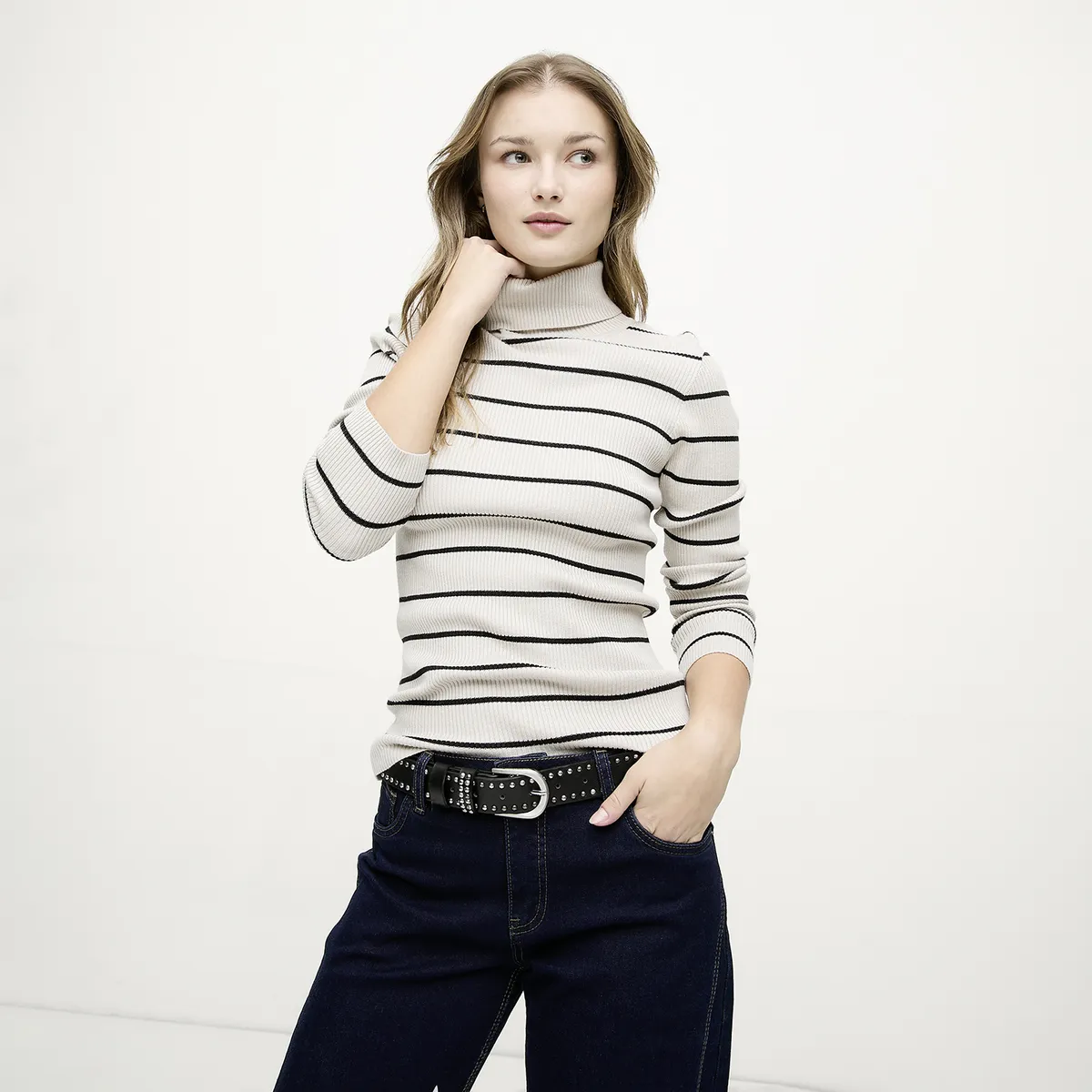 SYBILLA - Suéter Sybilla Mujer Viscosa Cuello Alto Manga Larga