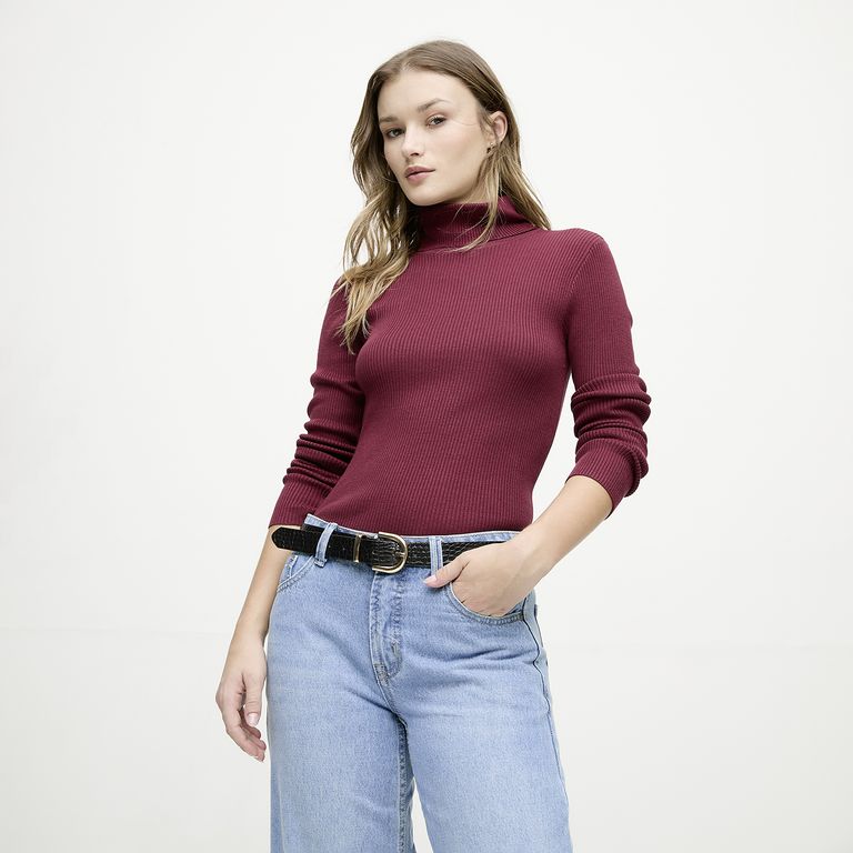 Sweater Cuello Alto Mujer