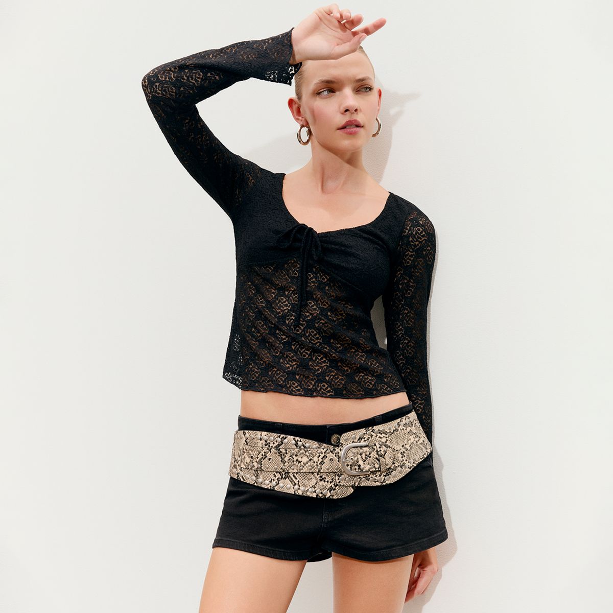 SYBILLA - Polera Encaje Mujer Sybilla