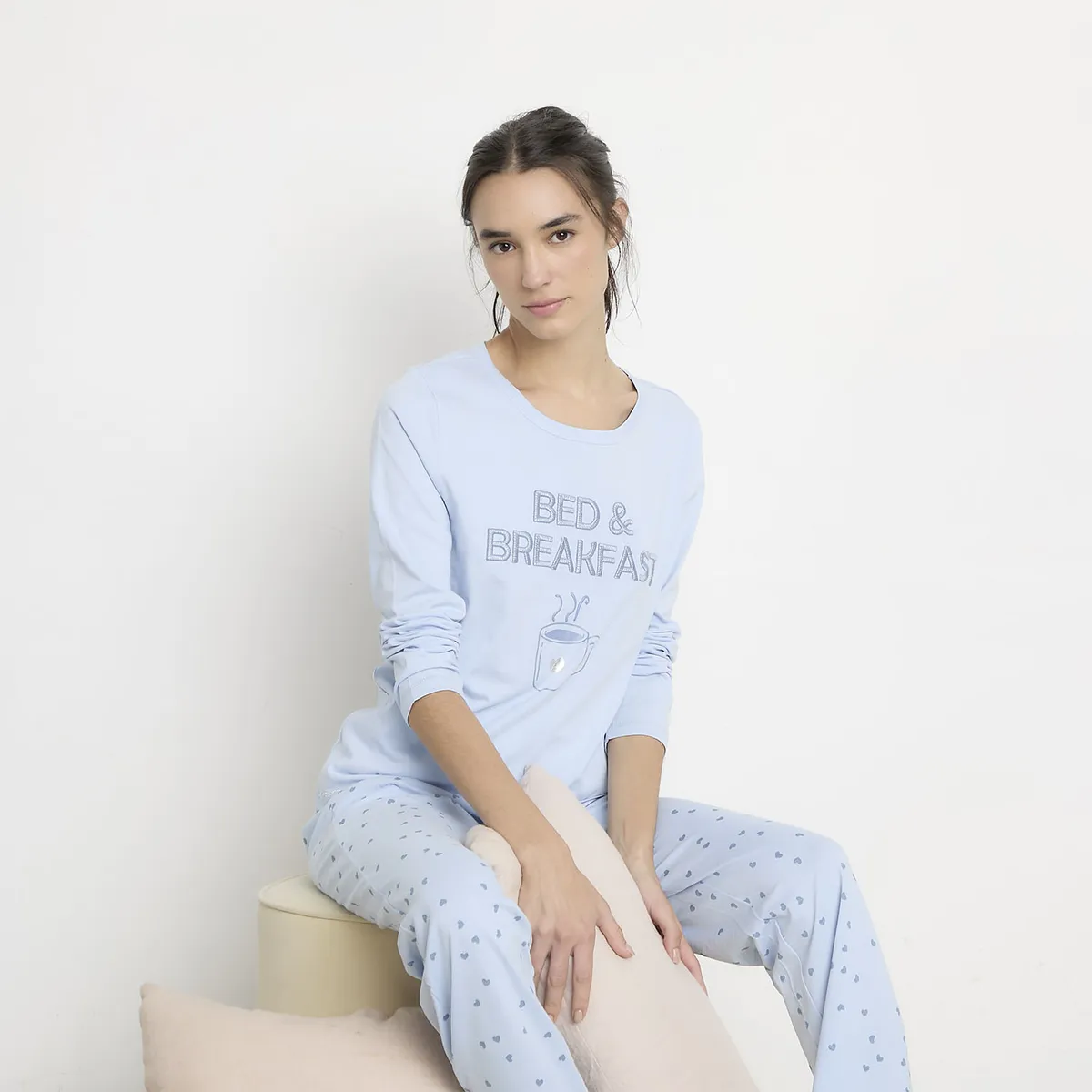 SYBILLA - Polera De Pijama Algodón Mujer Sybilla
