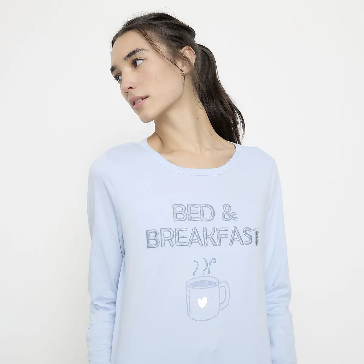 SYBILLA - Polera De Pijama Algodón Mujer Sybilla