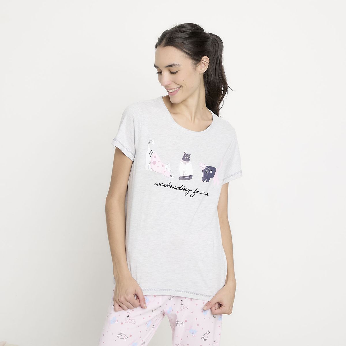 SYBILLA - Polera De Pijama Algodón Mujer Sybilla