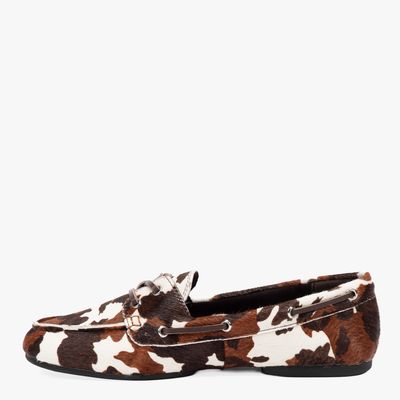 Imagen 2 del producto Mocasín Náutico Mujer Cuero Animal Print
