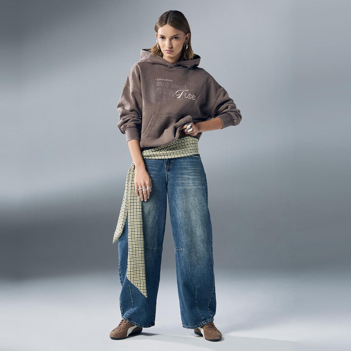 AMERICANINO - Jeans Balloon Tiro Medio Mujer Americanino