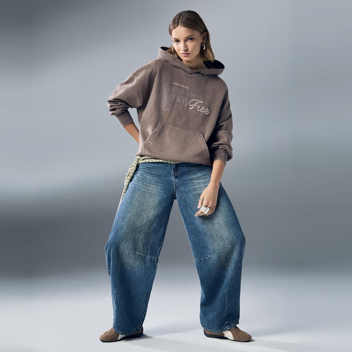 AMERICANINO - Jeans Balloon Tiro Medio Mujer Americanino