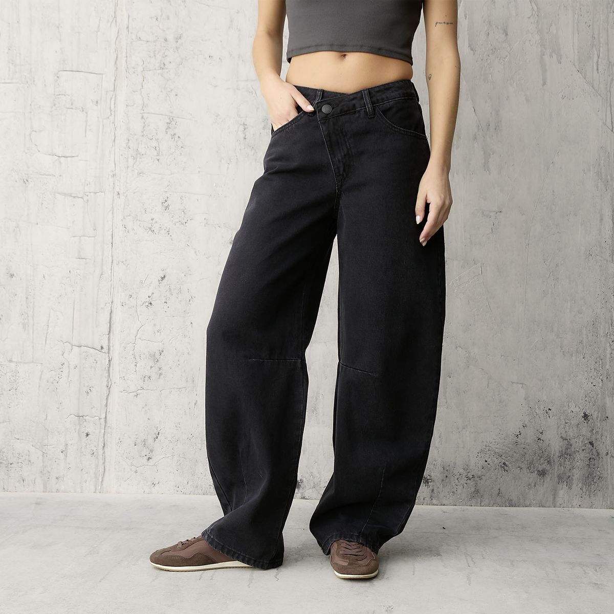 AMERICANINO - Jeans Balloon Tiro Medio Mujer Americanino