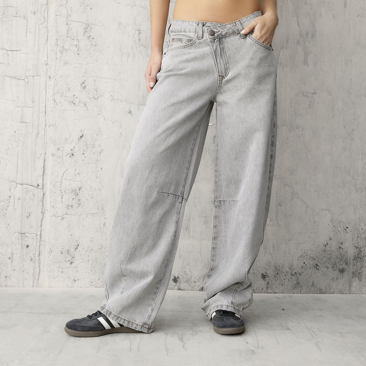 AMERICANINO - Jeans Balloon Tiro Medio Mujer Americanino