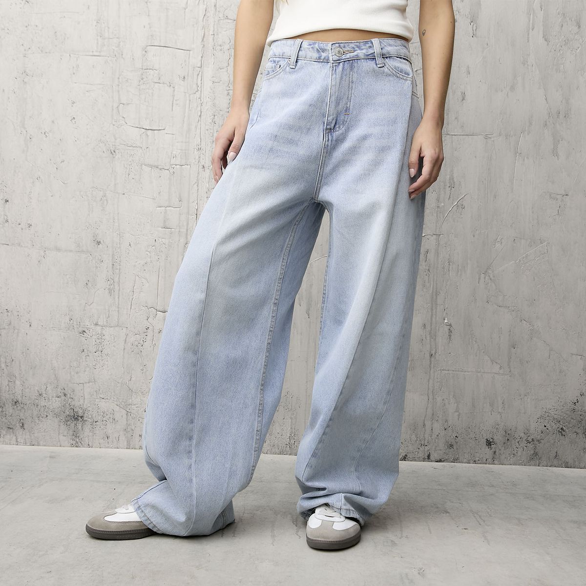 AMERICANINO - Jeans Balloon Tiro Bajo Mujer Americanino