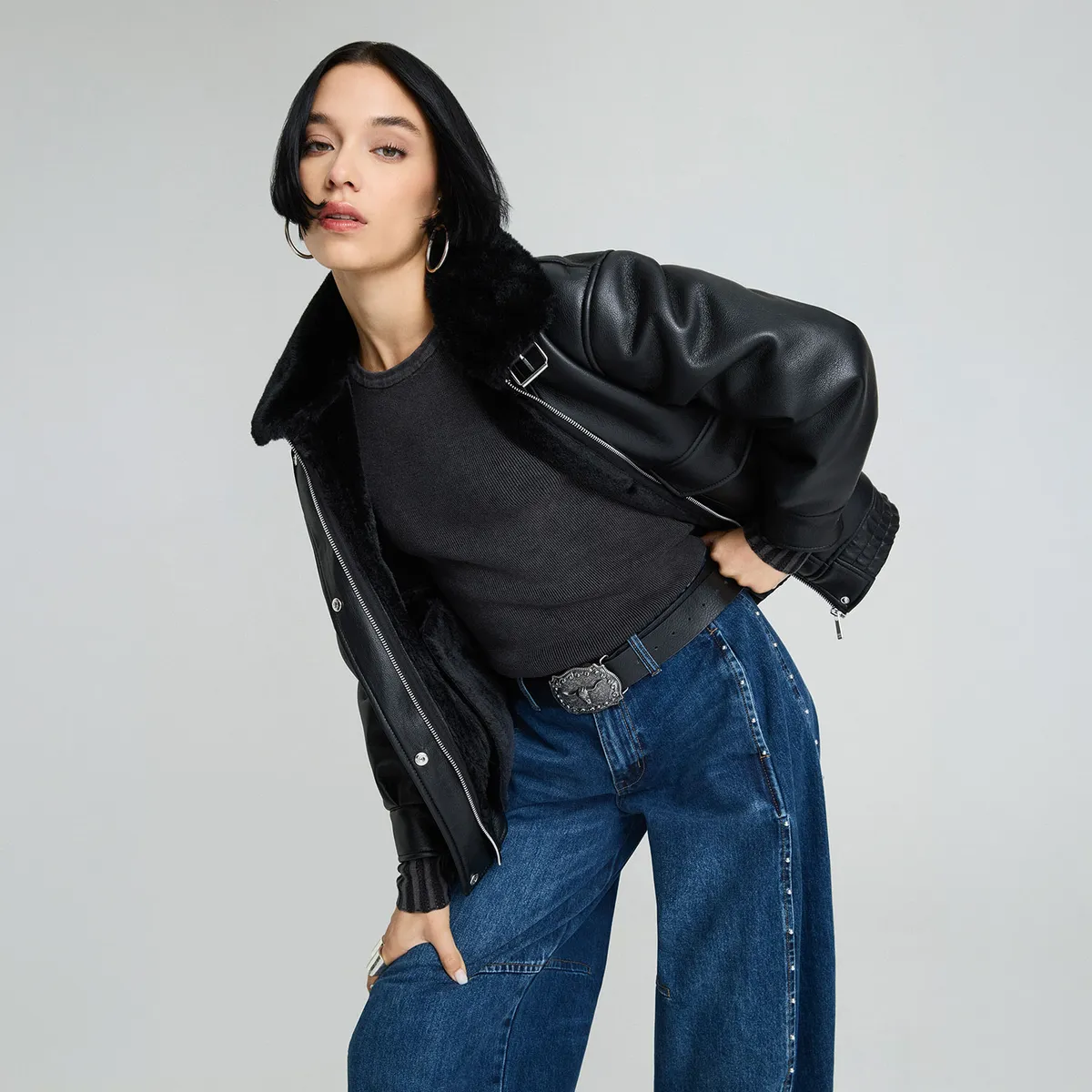 AMERICANINO - Chaqueta Bomber Mujer