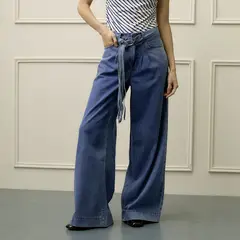 BASEMENT - Jeans Wide Leg Mujer