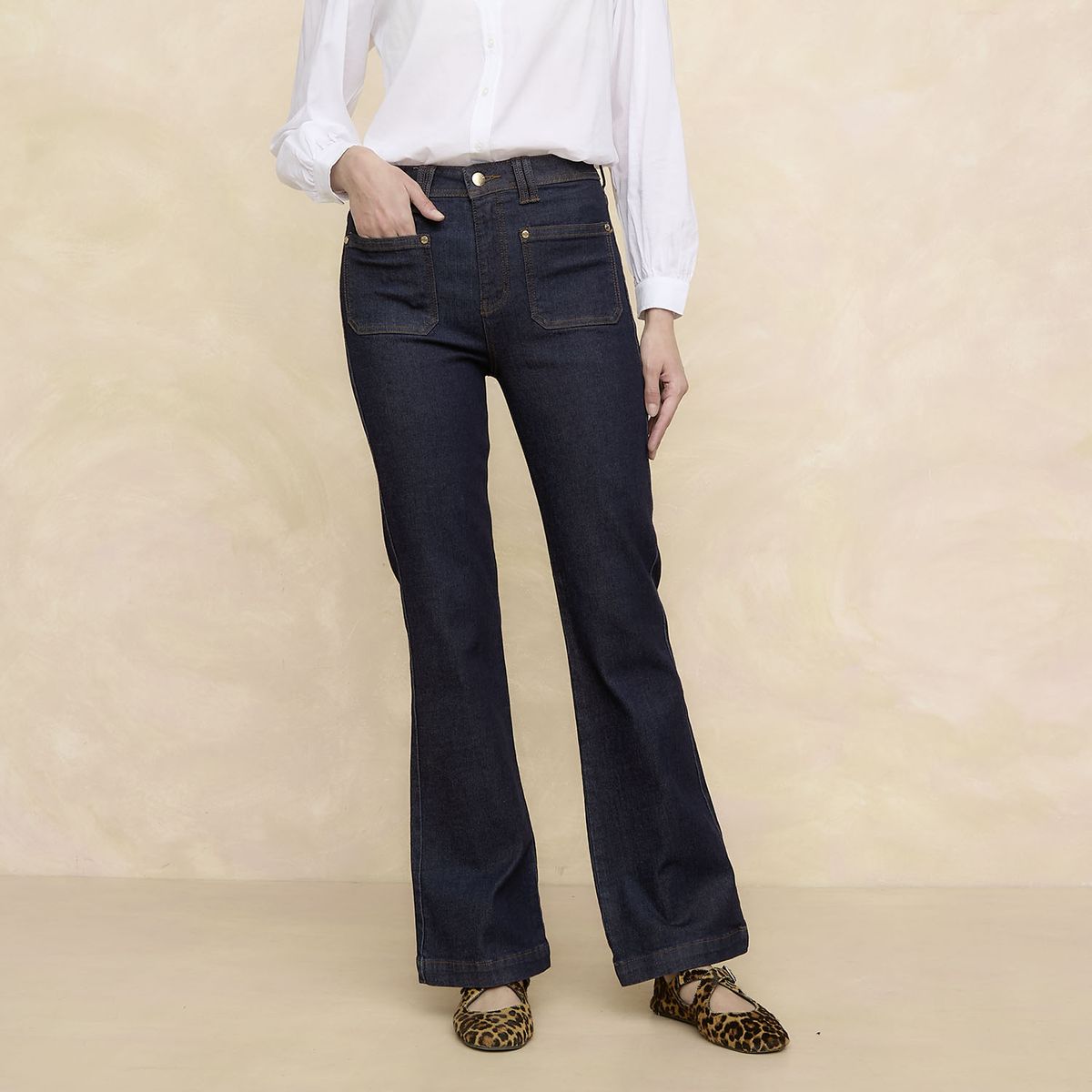 ELLE - Jeans Flare Mujer Elle