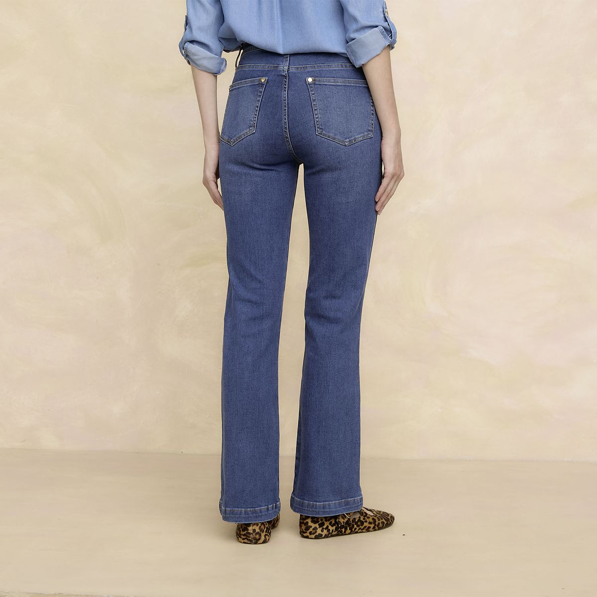 ELLE - Jeans Flare Mujer Elle