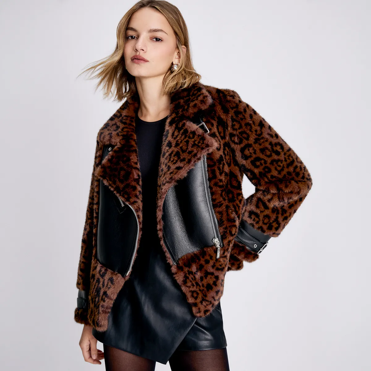 MOSSIMO - Chaqueta Efecto Pelo Mujer Mossimo