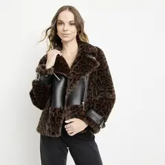 MOSSIMO - Chaqueta Efecto Pelo Mujer