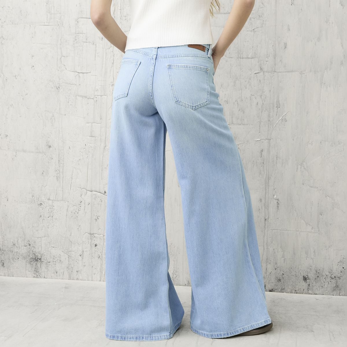 AMERICANINO - Jeans Wide Leg Tiro Medio Mujer Americanino