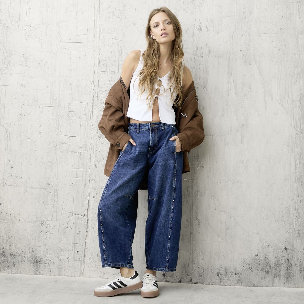 AMERICANINO - Jeans Balloon Tiro Bajo Mujer Americanino