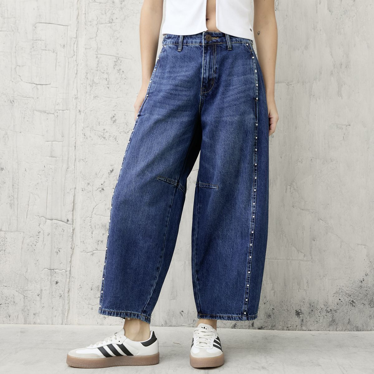 AMERICANINO - Jeans Balloon Tiro Bajo Mujer Americanino