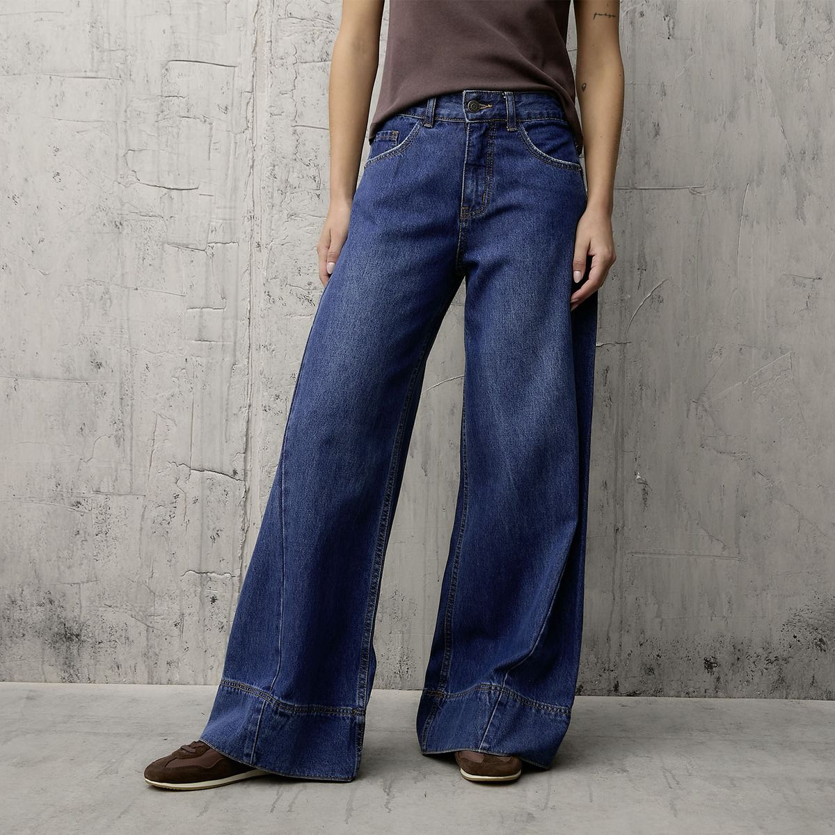 AMERICANINO - Jeans Wide Leg Tiro Bajo Mujer Americanino