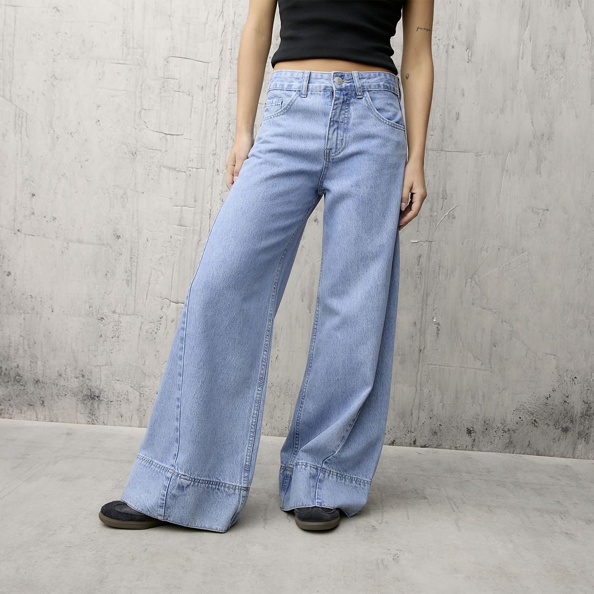 AMERICANINO - Jeans Wide Leg Tiro Bajo Mujer Americanino