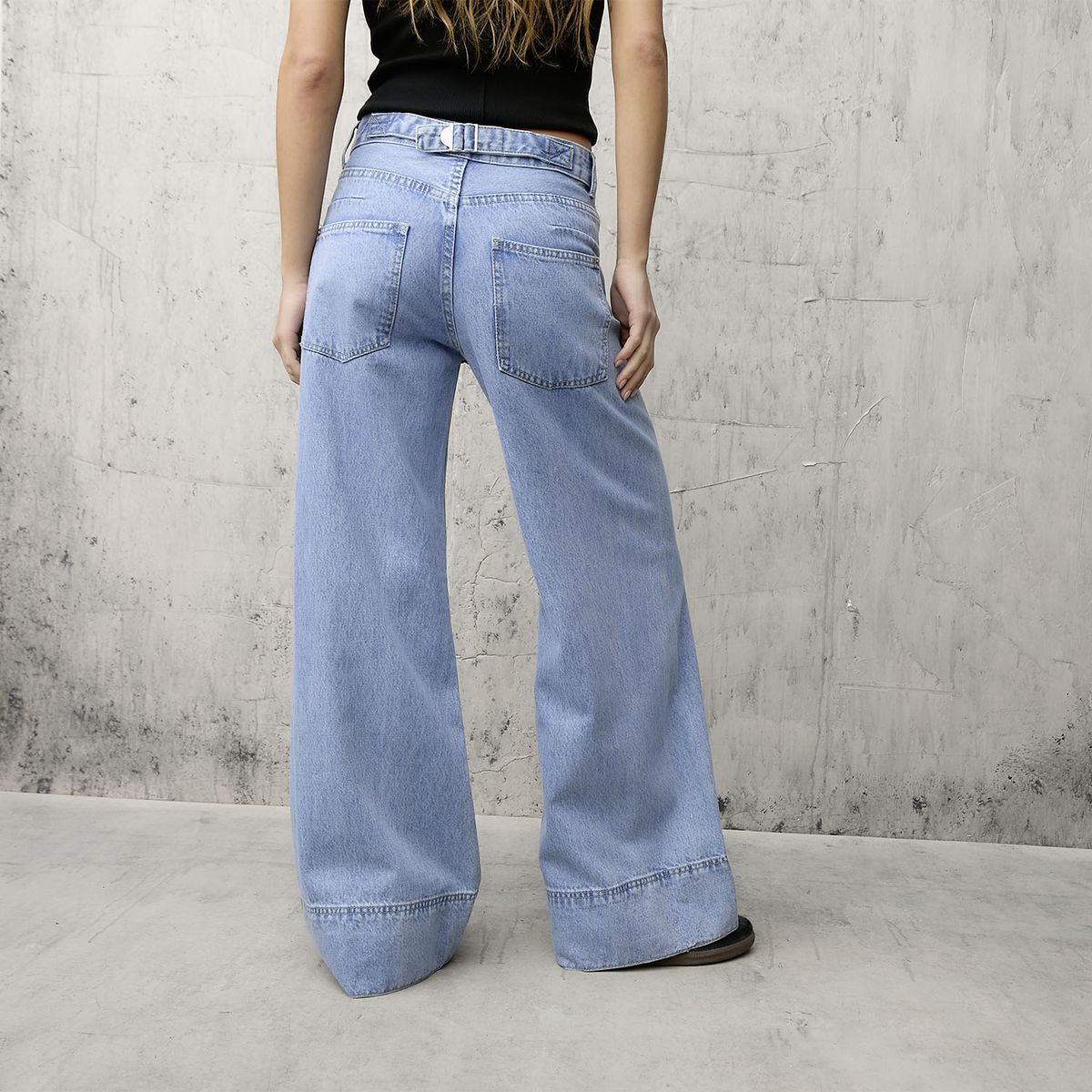 AMERICANINO - Jeans Wide Leg Tiro Bajo Mujer Americanino