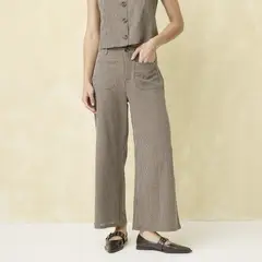 UNIVERSITY CLUB - Pantalón Regular Tiro Alto Mujer