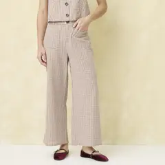 UNIVERSITY CLUB - Pantalón Regular Tiro Alto Mujer