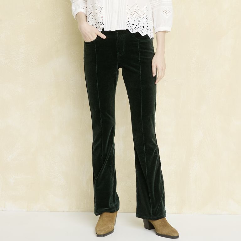 UNIVERSITY CLUB Pantalón Flare Tiro Alto Mujer