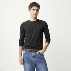 BASEMENT - Polera Manga Larga Hombre
