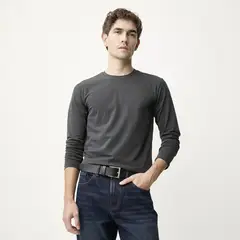 BASEMENT - Polera Manga Larga Hombre
