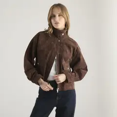 BASEMENT - Chaqueta 100% Cuero Mujer
