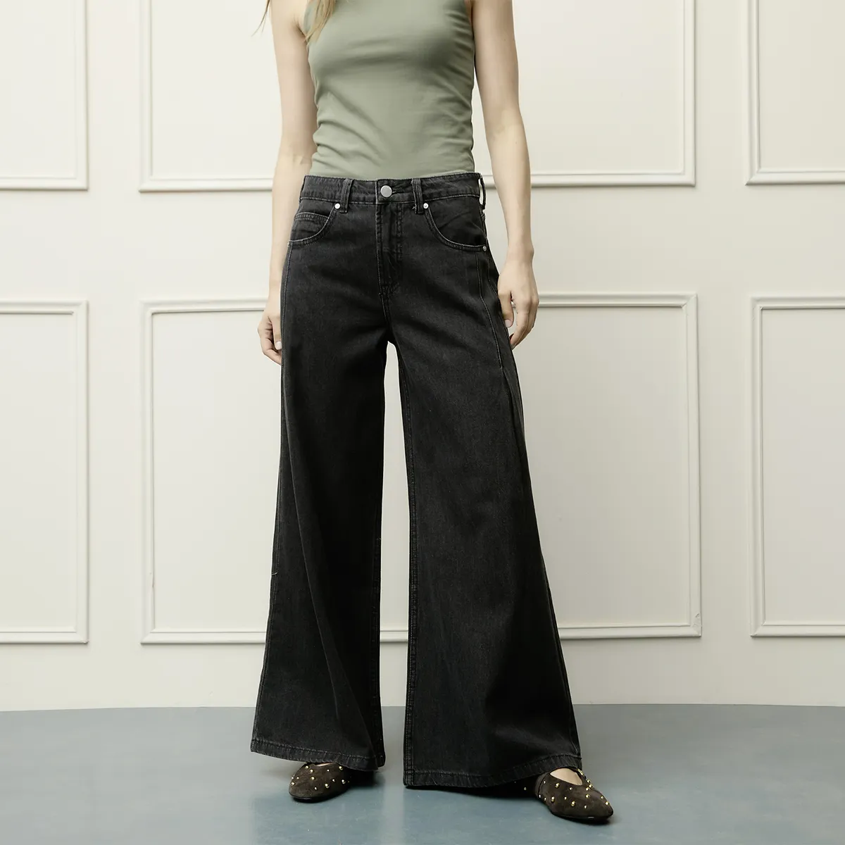 BASEMENT - Jeans Wide Leg Mujer Basement