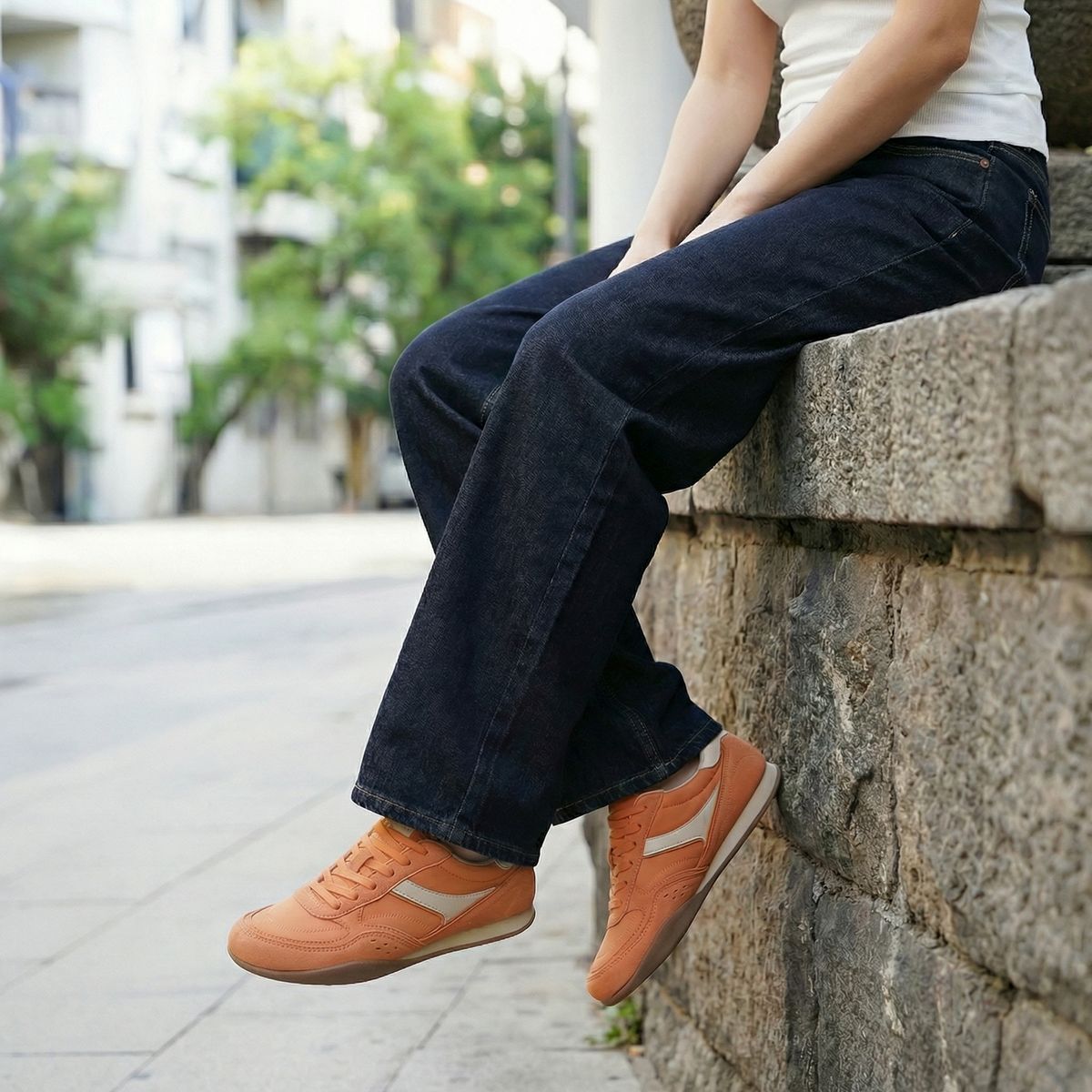 SYBILLA - Zapatilla Urbana Mujer Naranjo Sybilla