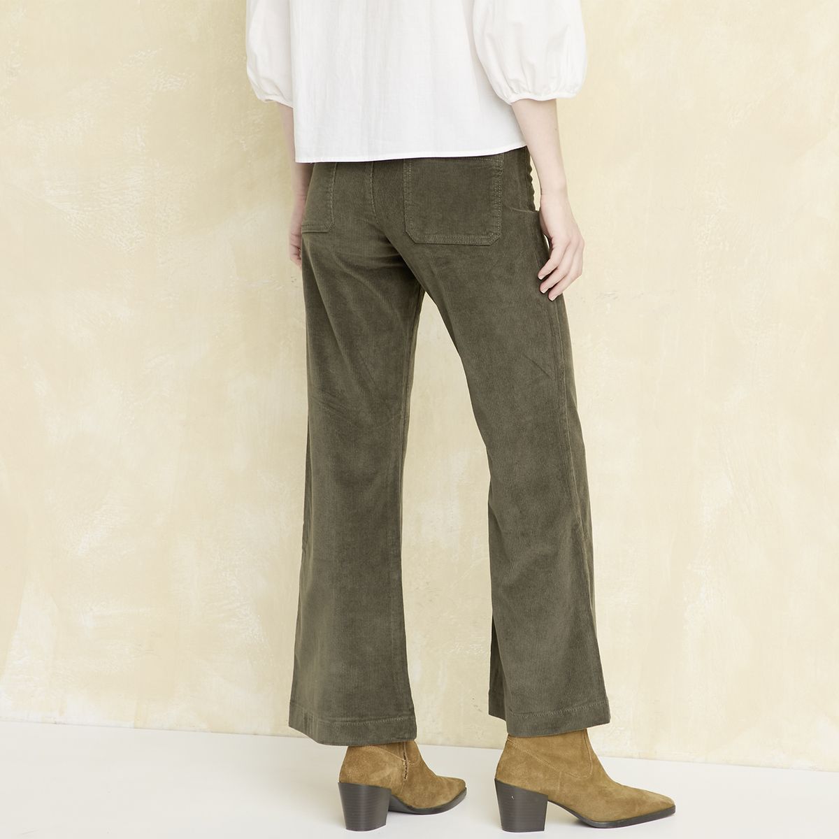 UNIVERSITY CLUB - Pantalón Cotelé  Tiro Alto Mujer University Club