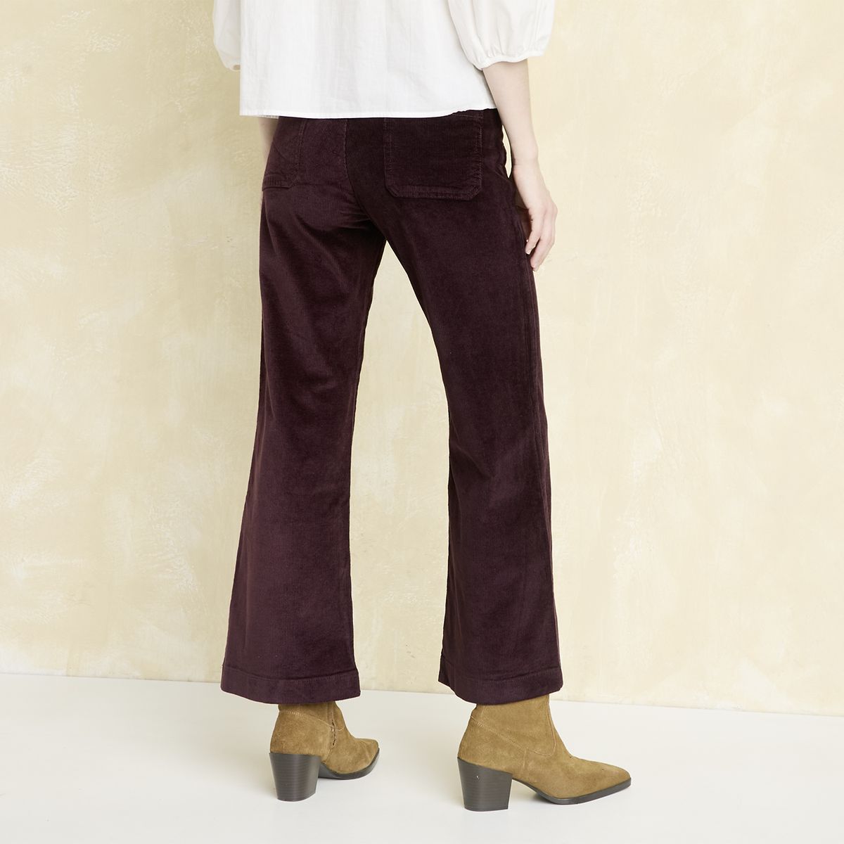 UNIVERSITY CLUB - Pantalón Cotelé  Tiro Alto Mujer University Club