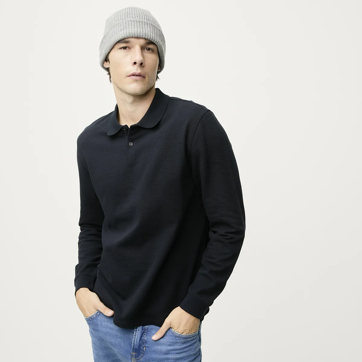 BASEMENT - Polera Manga Larga Hombre Basement
