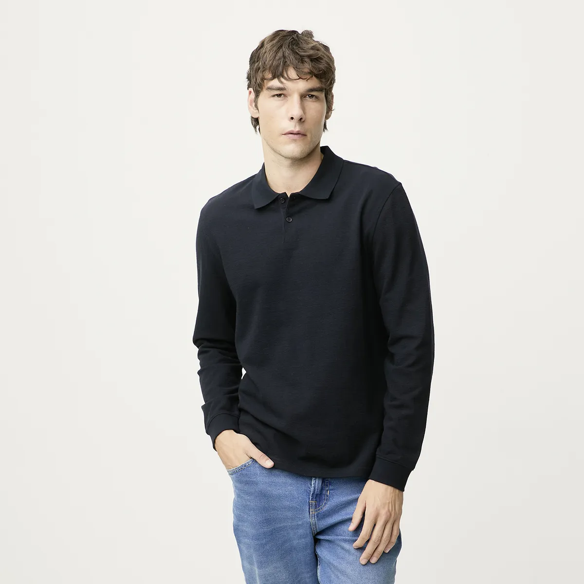 BASEMENT - Polera Manga Larga Hombre Basement