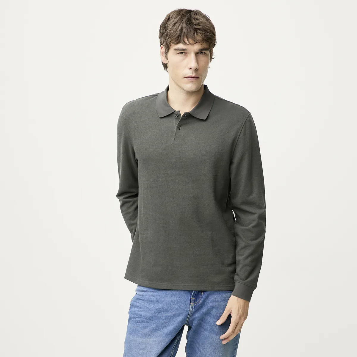 BASEMENT - Polera Manga Larga Hombre Basement