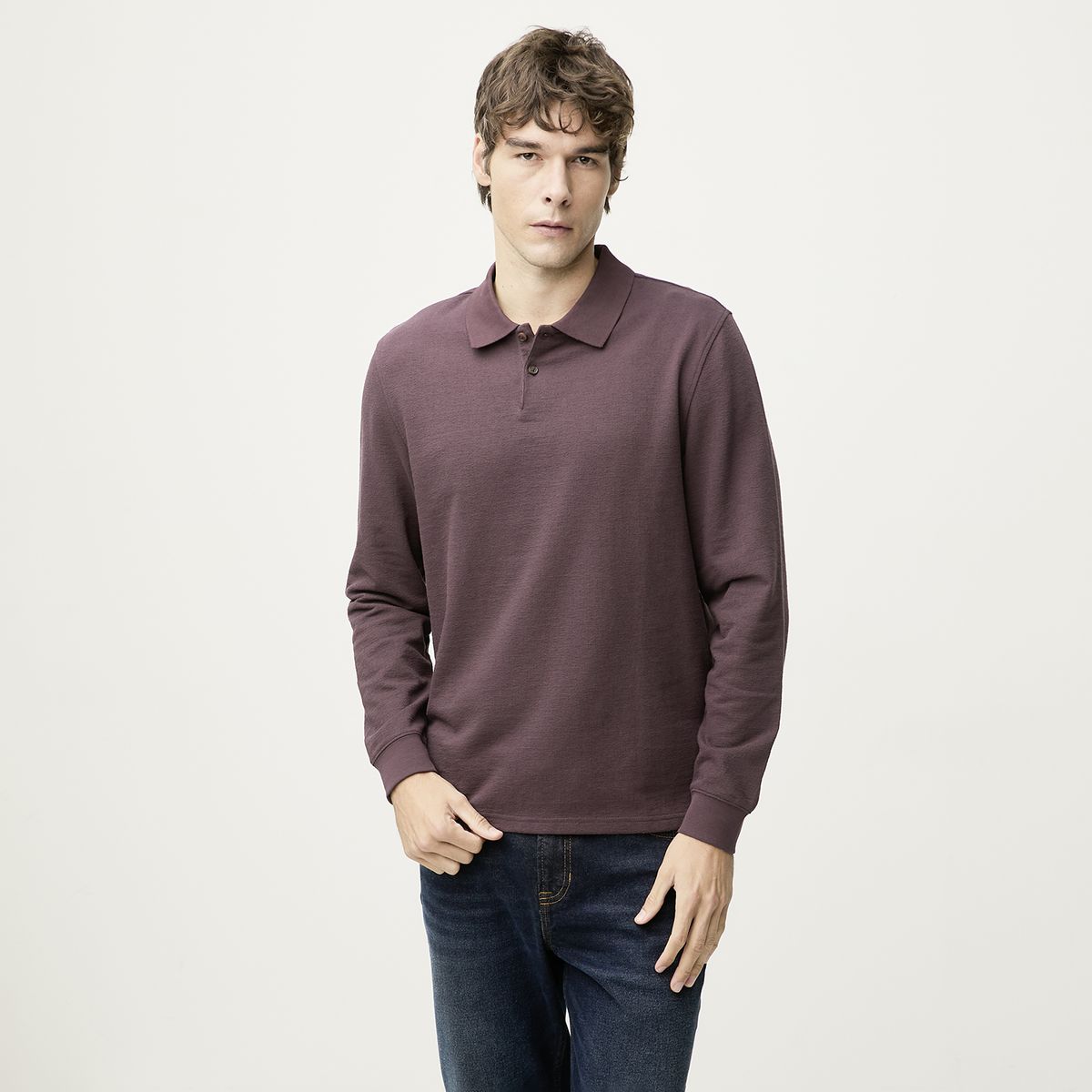 BASEMENT - Polera Manga Larga Hombre Basement