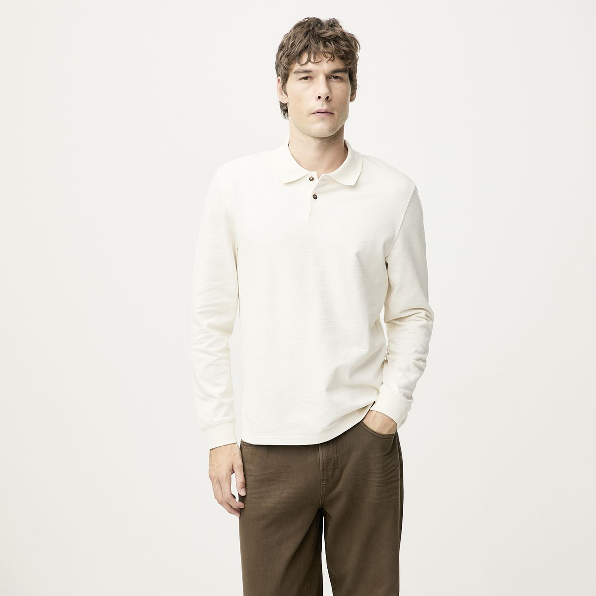 BASEMENT - Polera Manga Larga Hombre Basement