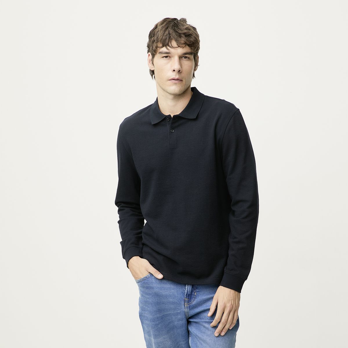 BASEMENT - Polera Manga Larga Hombre Basement