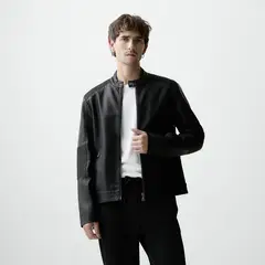 BASEMENT - Chaqueta Efecto Cuero Hombre