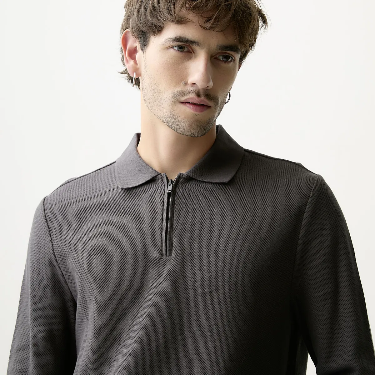 BASEMENT - Polera Manga Larga Hombre Basement