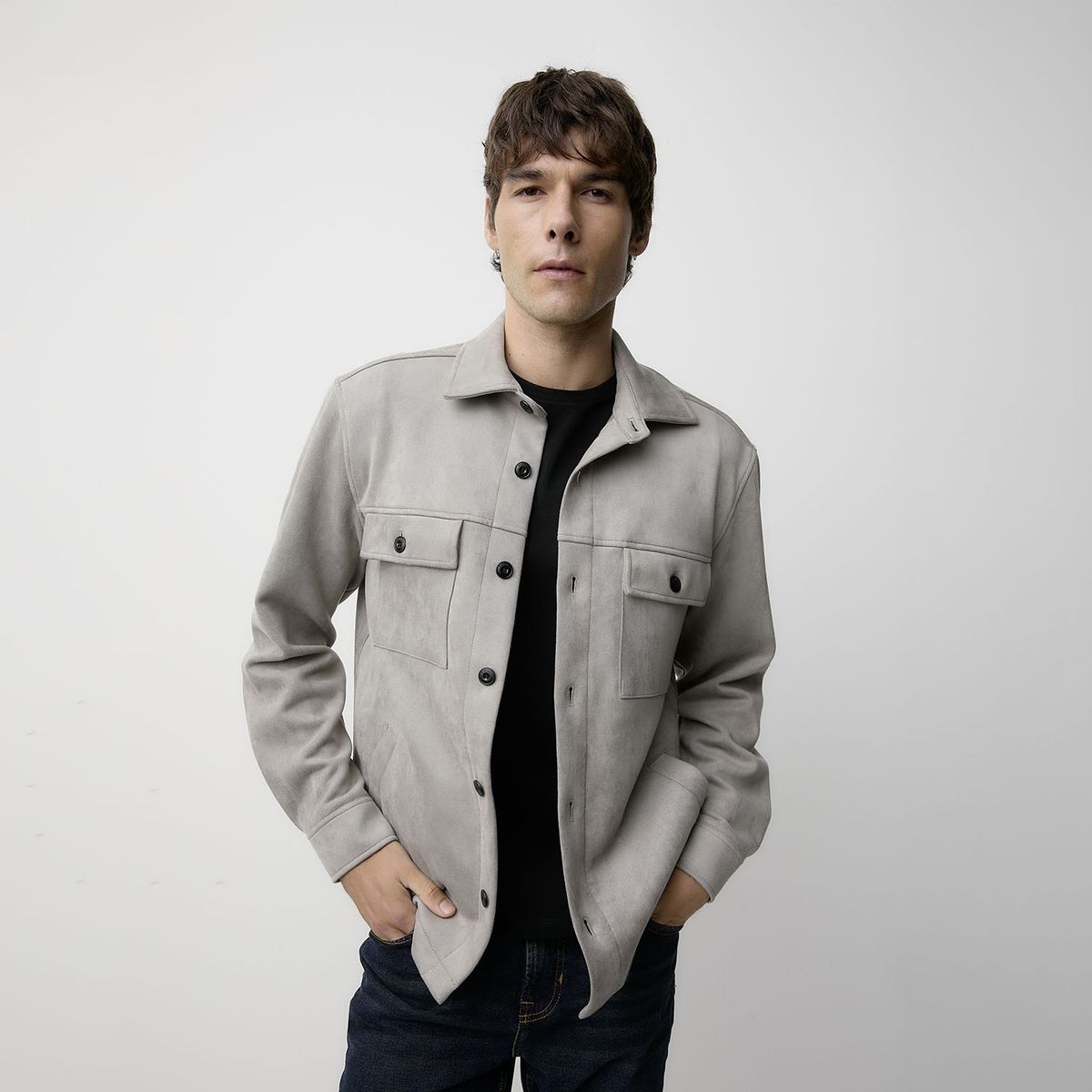 BASEMENT - Sobrecamisa Casual Hombre Basement