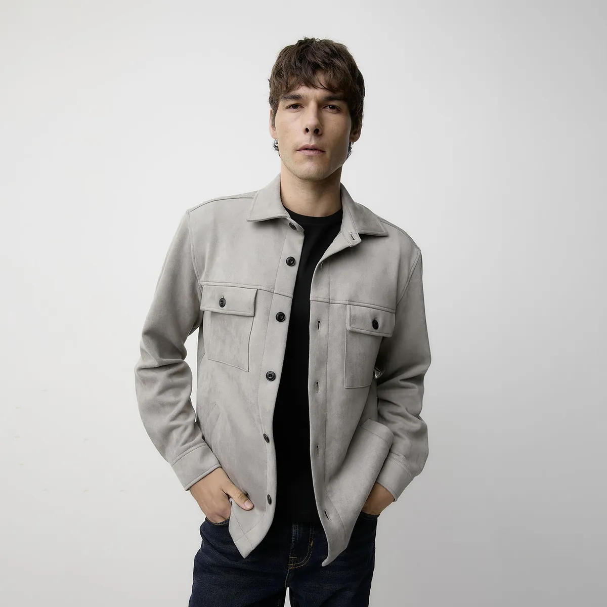 BASEMENT - Sobrecamisa Casual Hombre Basement