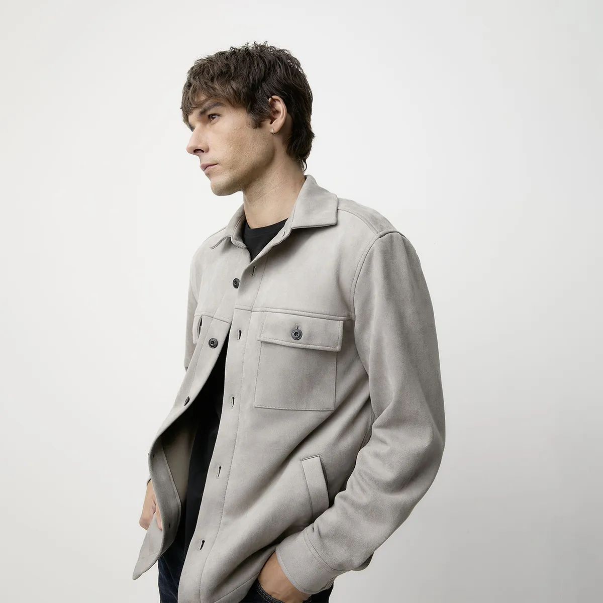 BASEMENT - Sobrecamisa Casual Hombre Basement