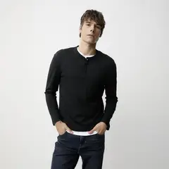 BASEMENT - Polera Manga Larga Hombre