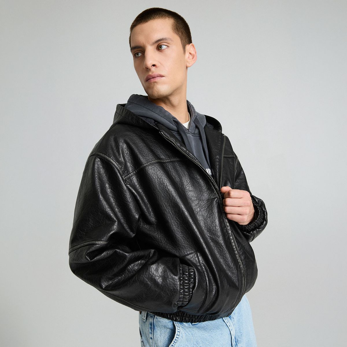 AMERICANINO - Chaqueta Efecto Cuero Hombre Americanino
