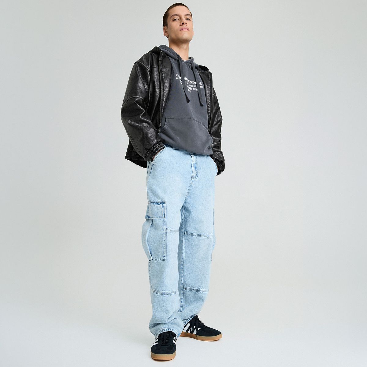 AMERICANINO - Chaqueta Efecto Cuero Hombre Americanino
