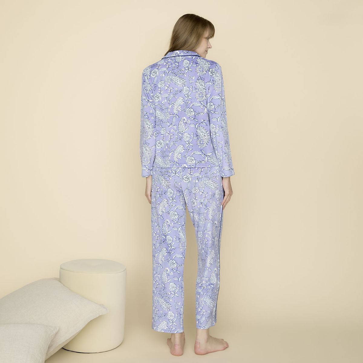 BLU - Pijama Camisero Polar Velvet Mujer Blu