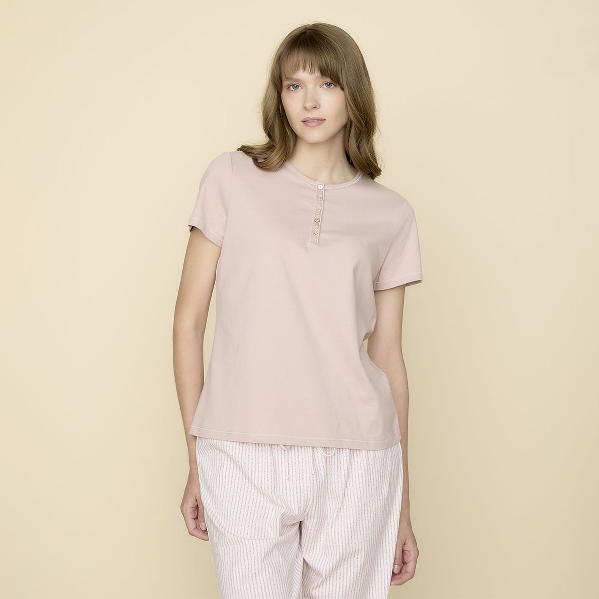 BLU - Polera de Pijama 100% Algodón Mujer Blu